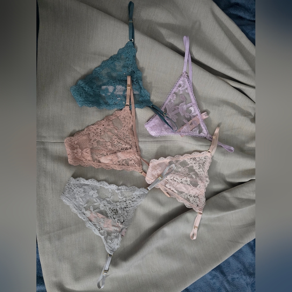 Lace Triangle Bralette - Pastel Mix